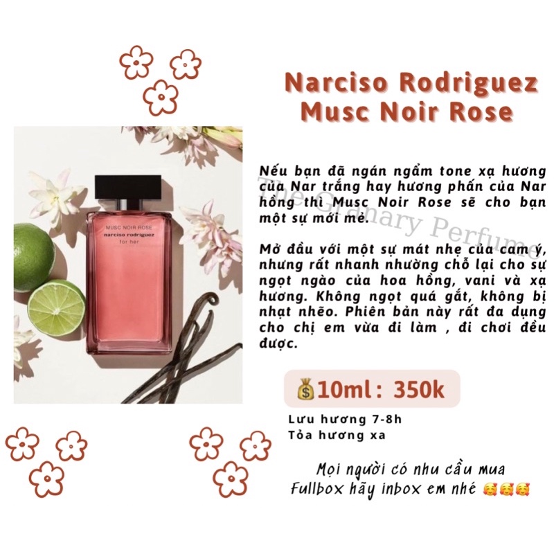 [Mẫu Thử Nước Hoa] Narciso Musc Noir Rose