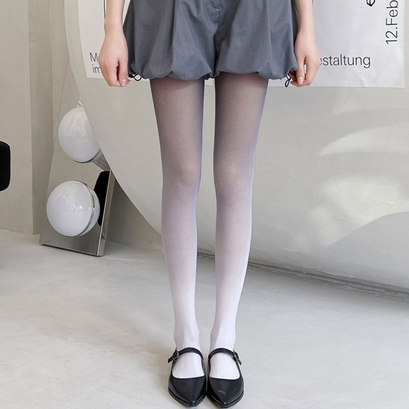 Quần Tất Siêu Mỏng Hở Đáy Màu Gradient Phong Cách Lolita Nhật Bản Quyến Rũ Cho Nữ