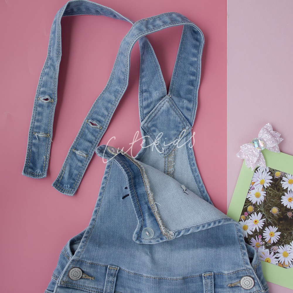 Yếm Jeans HM màu Xanh đen cho bé 4-5T