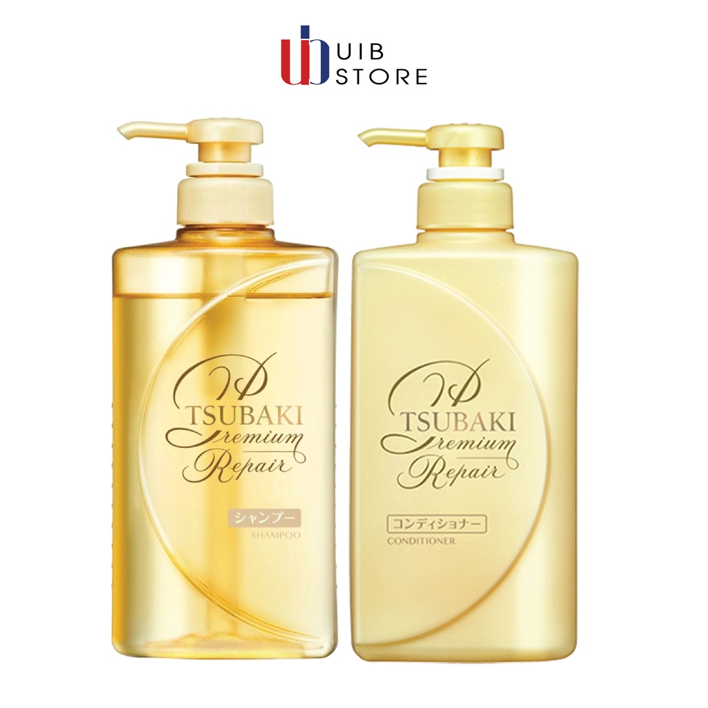 Dầu gội/ Dầu xả Phục hồi ngăn rụng tóc Premium Repair Tsubaki 490ml/chai
