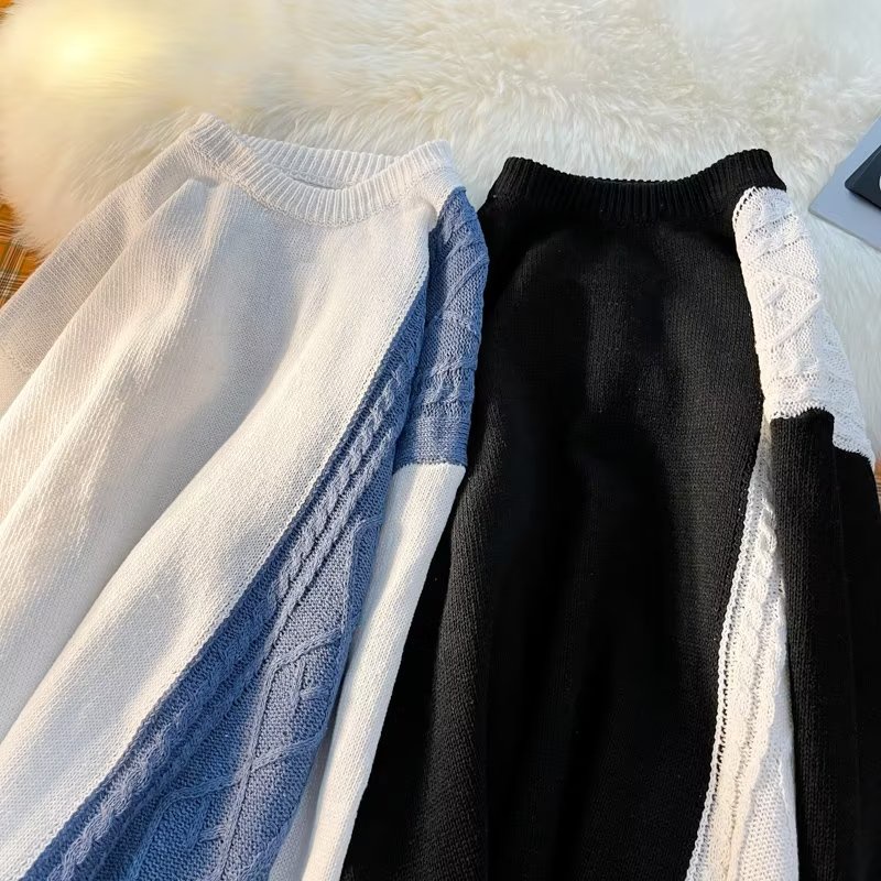 Áo sweater Dệt Kim Tay Dài Cổ Tròn Thời Trang Mùa Đông Cho Nam