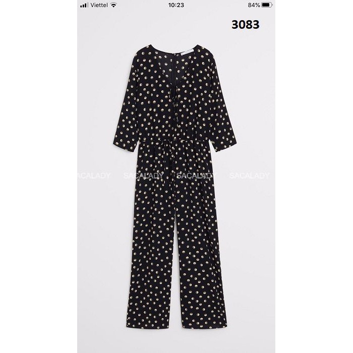 Jumpsuits Đen Chấm Bi MNG BIG - 3083 SIZE US
