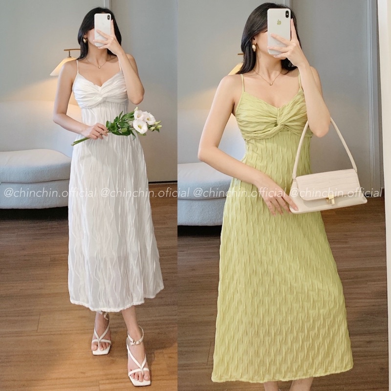 Đầm midi dây xoắn ngực