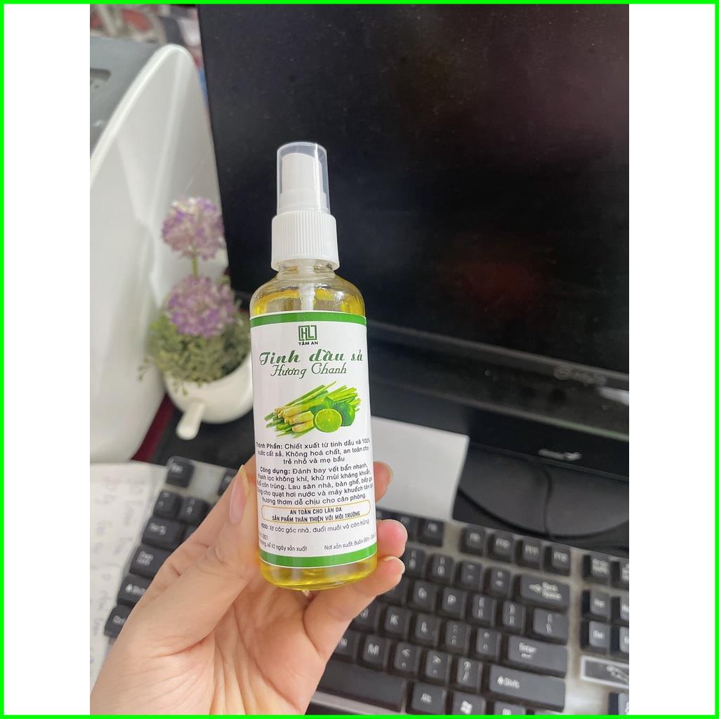 Tinh dầu sả hương chanh xịt muỗi tự nhiên an toàn 100