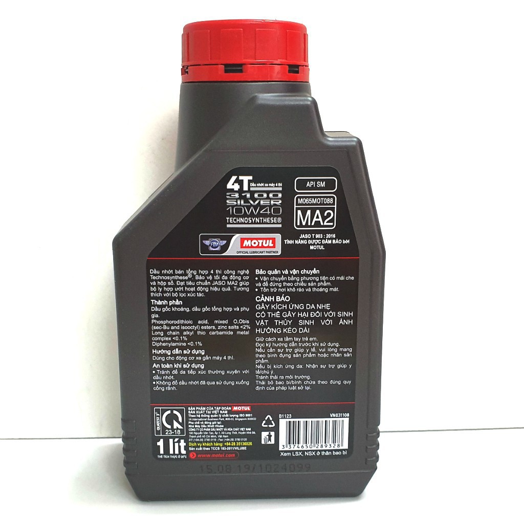 Dầu nhớt xe số cao cấp Motul 3100 Silver 1L