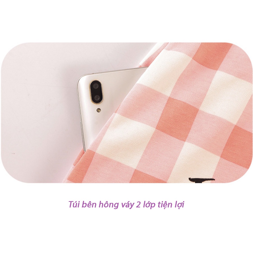 Váy ngủ mặc nhà 2 dây cotton cao cấp đẹp siêu cute dễ thương – V1