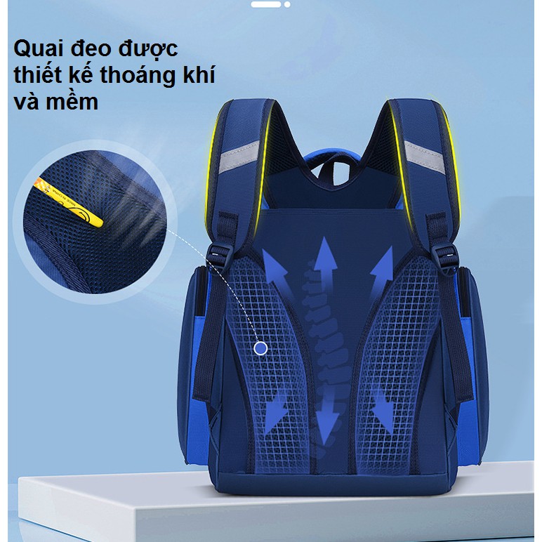Cặp Balo Học Sinh Cho Bé Gái Bé Trai Có Phản Quang,Chống Thấm SAIERNA
