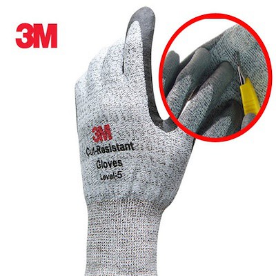 Găng tay chống cắt 3M cấp độ 5 Cut Resistant Gloves Size XL(Xám)