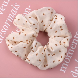 Dây Buộc Tóc Scrunchies Vòng Chấm Bi
