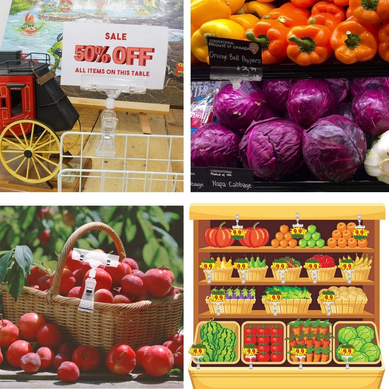 Sa Set 10 Kẹp Thẻ Đánh Dấu Hai Mặt Tiện Dụng Cho Văn Phòng / Cửa Hàng / Siêu Thị /