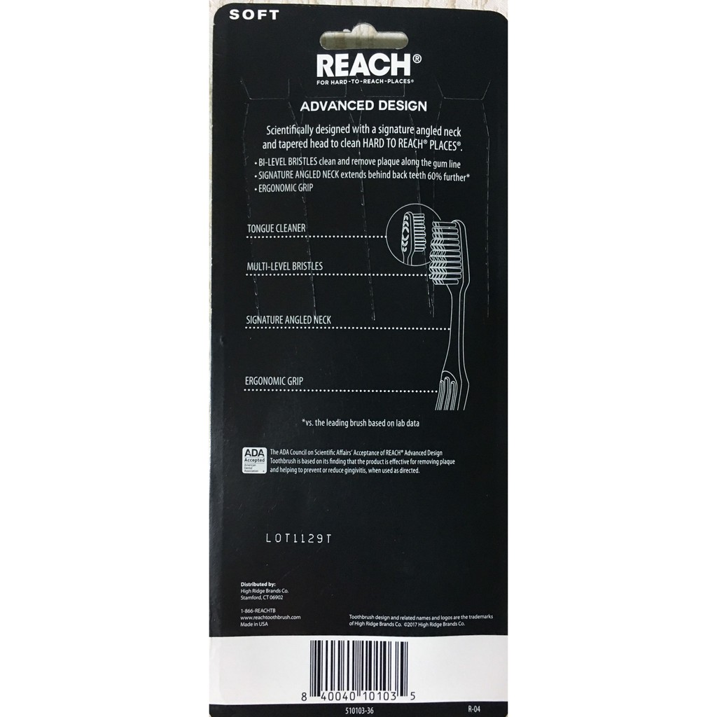 Bộ 7 bàn chải đánh răng sợi lông mềm&cứng người lớn hiệu Reach hàng xách tay mỹ-7toothbrushes Reach advances design
