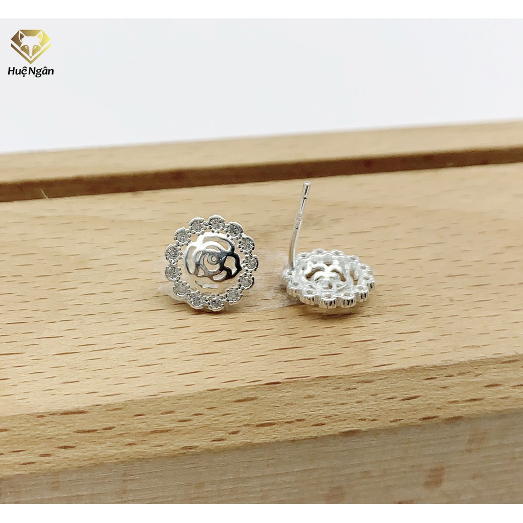 Bông tai bạc Ý 925 Huệ Ngân - Chấm tròn xinh RYE141014