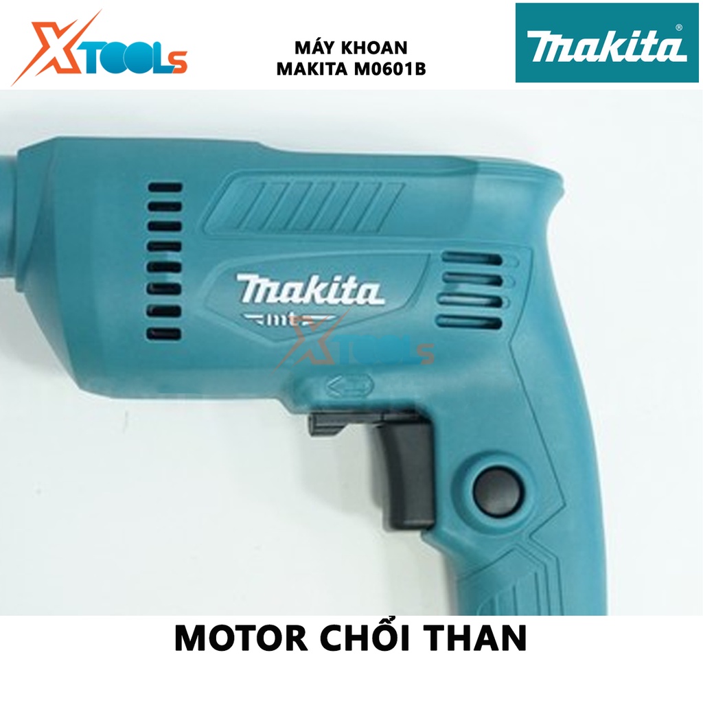 Máy khoan Makita M0601B (10mm) | máy khoan cầm tay công suất  350W chuyên dụng cho công việc khoan sắt,khoan gỗ và bắt v