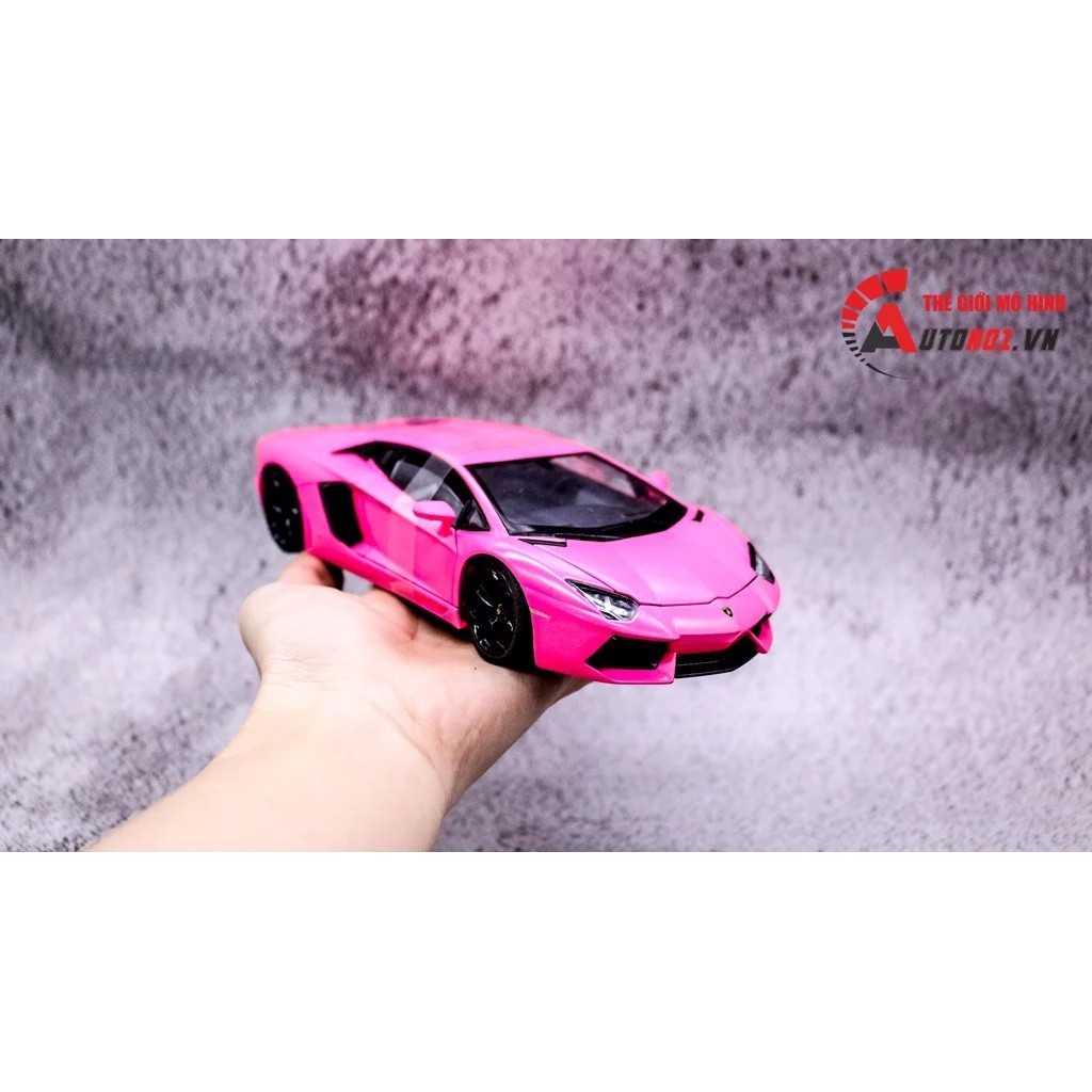 MÔ HÌNH XE LAMBORGHINI AVENTADOR LP700-4 PINK 1:24 WELLY 5888