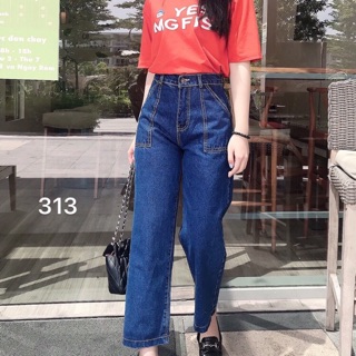 Quần baggy jeans ống suông