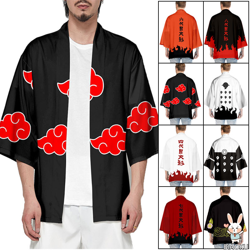 Áo Khoác Kimono In Họa Tiết Naruto 3d Cá Tính Cho Nam Và Nữ