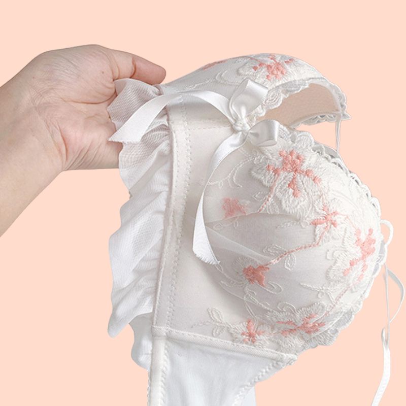 Áo Lót Nữ Nâng Ngực 2 Dây Mút Dày 2.5Cm, Áo Ngực Ren Đẩy Định Hình Vòng 1 Sexy - 1340