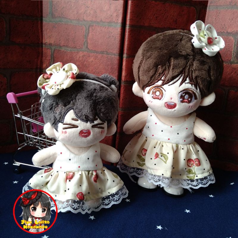 Outfit doll 15 cm, 20cm - bộ sưu tập họa tiết cherry