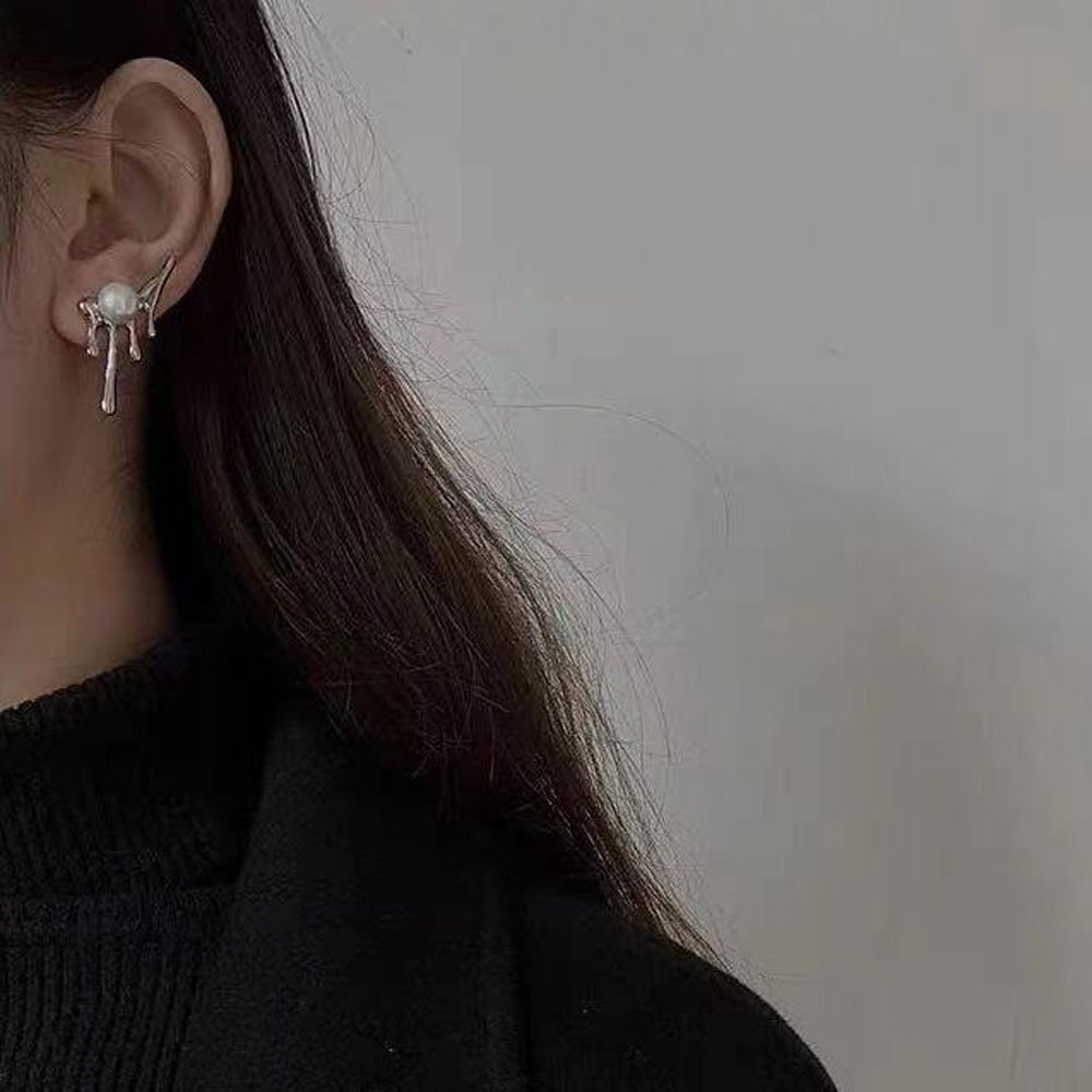 Bông Tai Bằng Kim Loại Hình Dáng Độc Đáo Nhiều Màu Thời Trang 2021