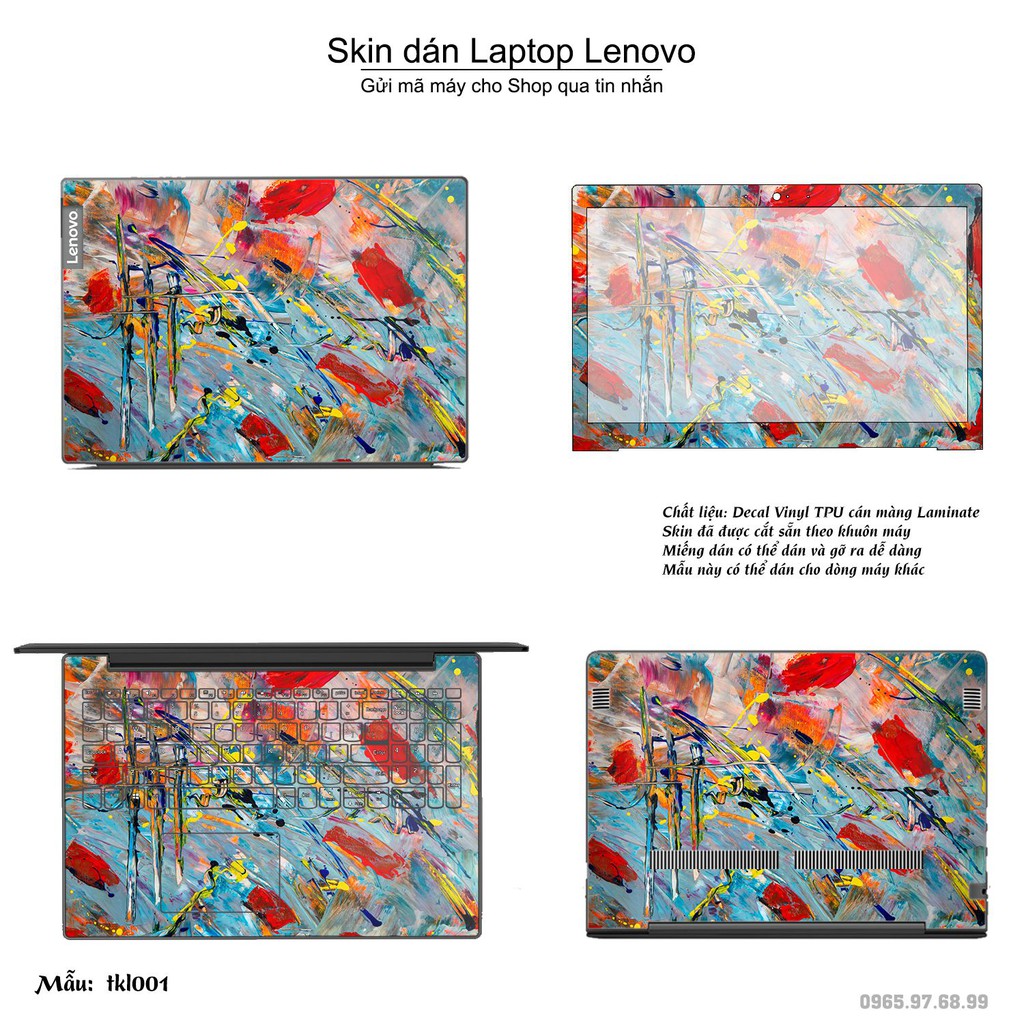 Skin dán Laptop Lenovo in hình thiết kế (inbox mã máy cho Shop)
