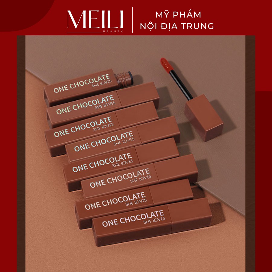 Son Kem Lì Mịn Môi Chống Nước Lâu Phai Thiết Kế Vỏ Son Hình Thanh Socola Độc Đáo SHELOVES CHOCOLATE