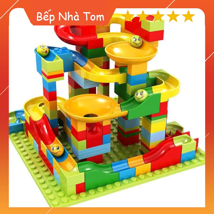 Bộ Xếp Hình Cầu Trượt Thả Bi 206 Chi Tiết Cho Bé Đồ Chơi Xếp Hình Phát Triển Trí Não