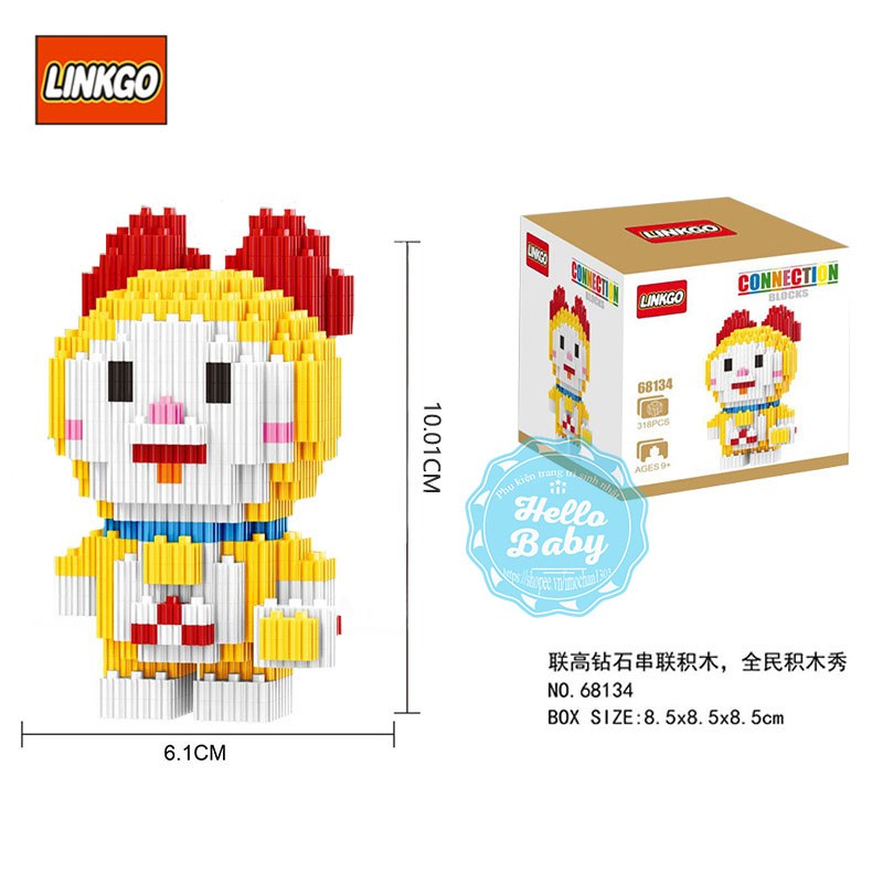 Combo 6 nhân vật xếp hình Doraemon và các bạn - Lego Doraemon