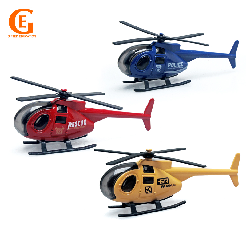 Mô hình máy bay trực thăng cứu hỏa mini bằng hợp kim cho bé