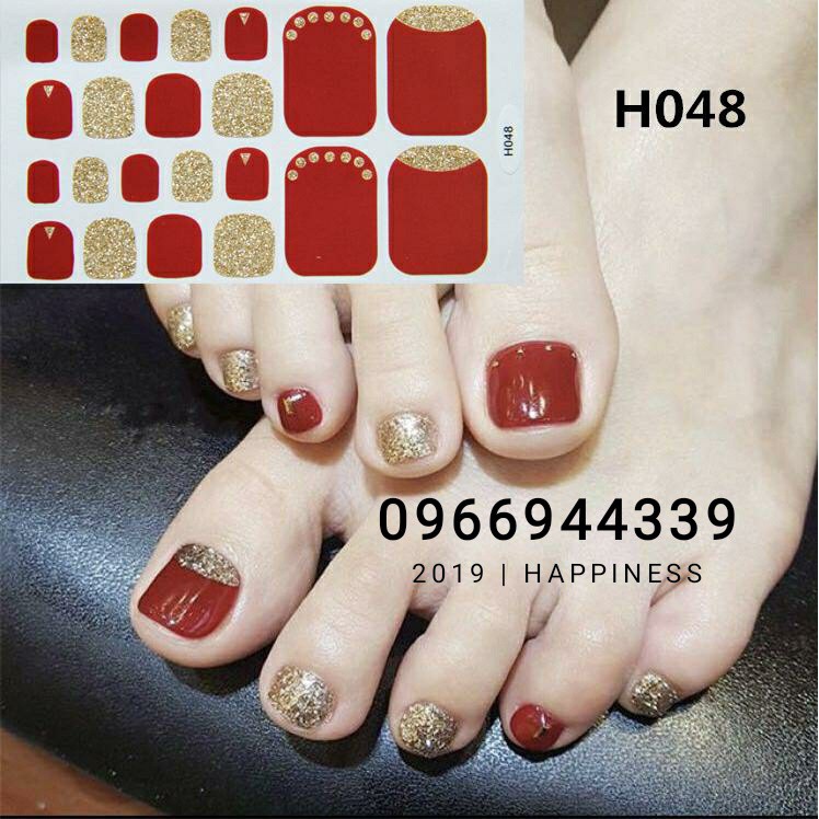 Miếng dán móng chân Phong cách Hàn Quốc Stickers Nails Wraps Nghệ thuật