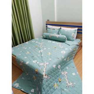 (RẺ NHẤT SÀI GÒN)Bộ ga gối poly Drap 1m6x2m mã hàng M08