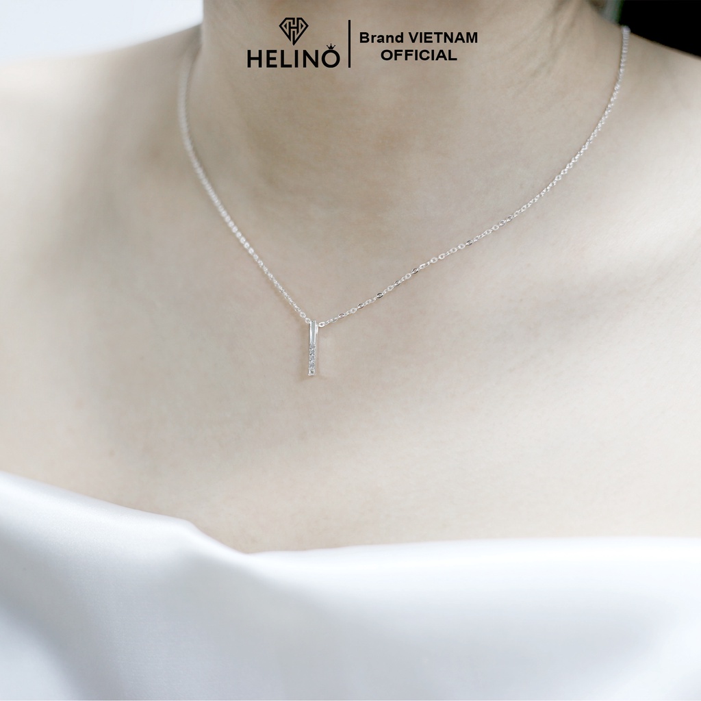 Dây chuyền bạc nữ HELINO thanh đá lấp lánh C04