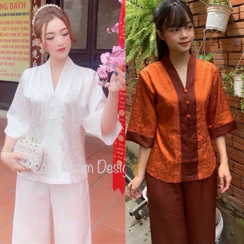 Đồ lam Đi Chua ✅Bà Lai 3 Nút Gấm ✅