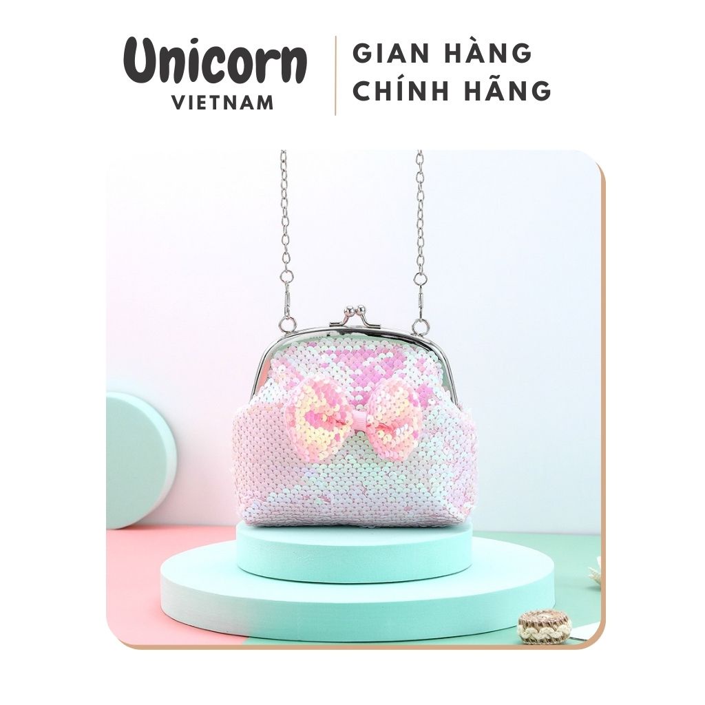 Túi ví nữ giá rẻ ví cầm tay lấp lánh cho bé Unicorn Vietnam