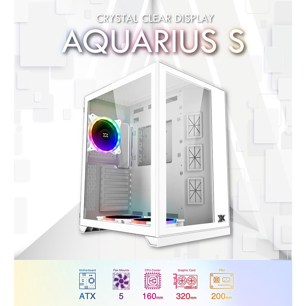 Vỏ Máy Tính Case Xigmatek Aquarius S  - Hàng Chính Hãng - Bảo hành 12 tháng