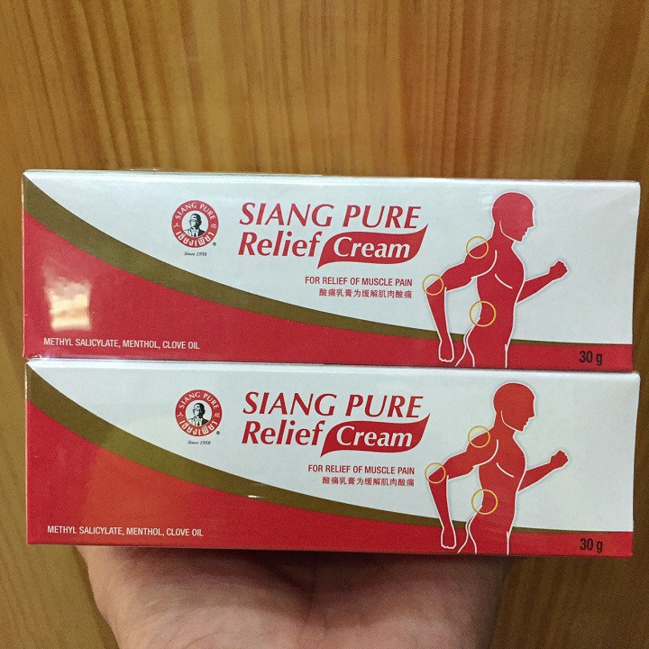 Dầu Nóng Xoa Bóp Đỏ Siang Pure Relief Cream Thái Lan