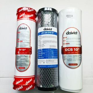 LÕI LỌC NƯỚC 123 ĐẠI VIỆT - COMBO 3 LÕI PP-OCB-CTO-L1 GÁO DỪA  DÙNG CHO DAIKIOSAN MAKANO