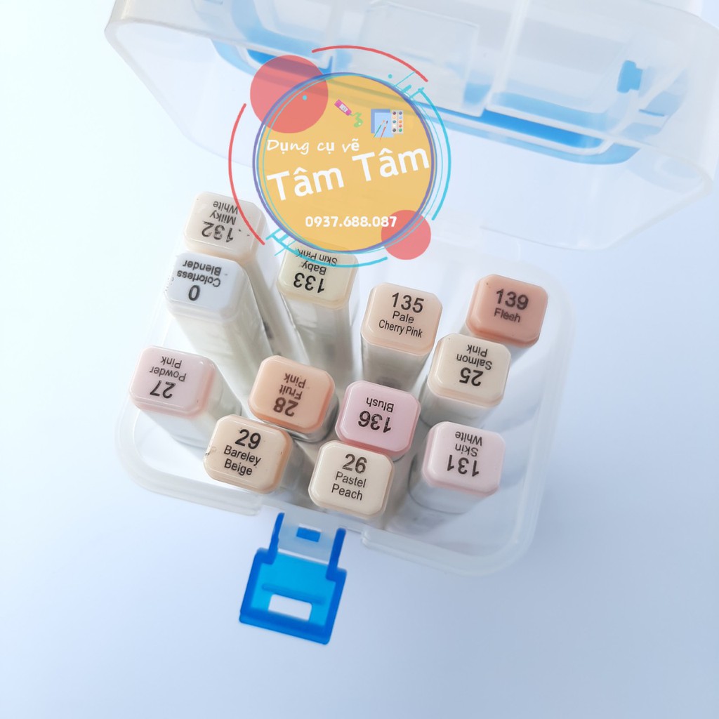 [ TÂM TÂM ]-Bộ Marker TOUCHLIIT 12 màu tông da, 24 màu tông da/30/36/48/60/80 màu (đăng lần 1/2)-