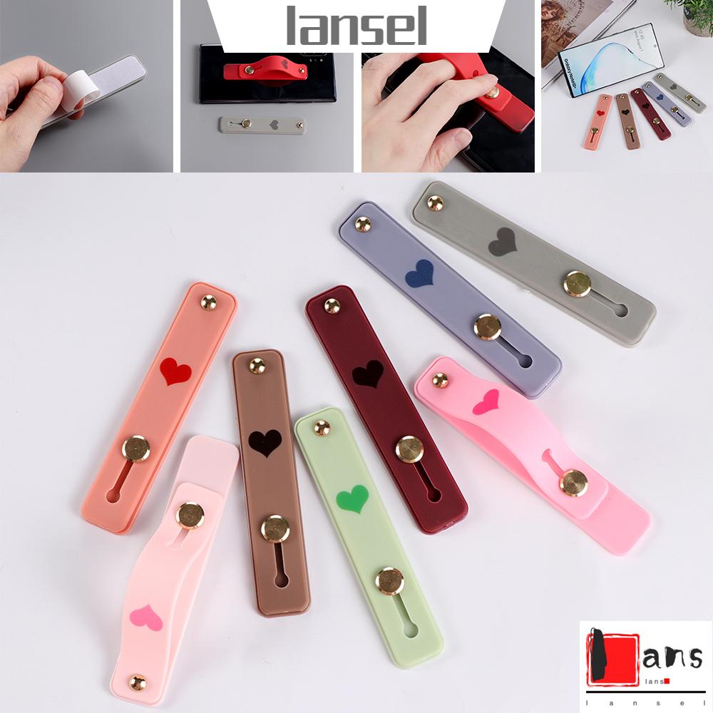 ❤LANSEL❤ Creative Finger Ring Hand Band Grip Stand Phone Holder Bracket Universal Candy Color Silicone Push Pull