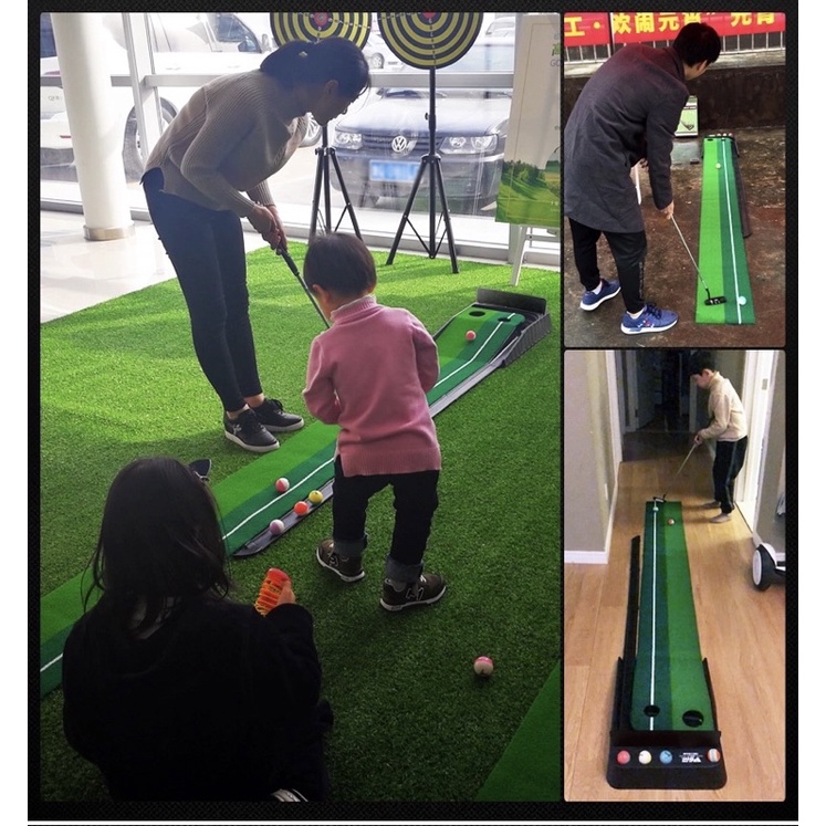 THẢM PUTTING GOLF NHỰA - THẢM PUT NHỰA-  PGM TL004 Black PP Golf Putting Trainer