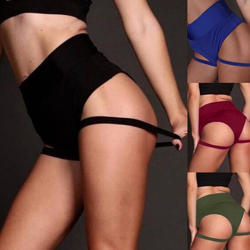 S-2XL Quần short hở mông nhiều màu sắc gợi cảm cho nữ quần đùi cạp cao sexydance, pole dance