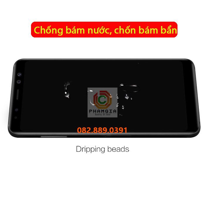 Kính cường lực Samsung A6 2018 full keo, full màn, chuẩn