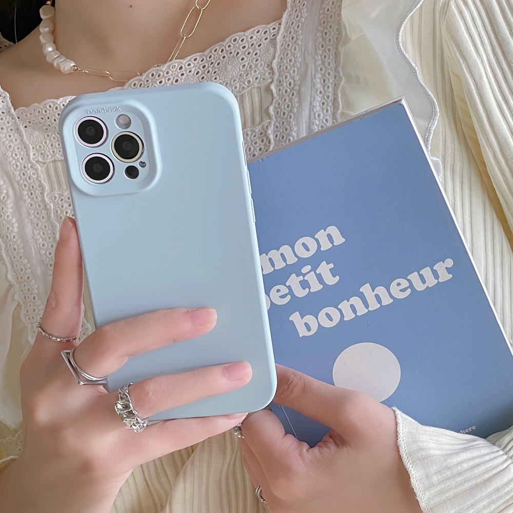Ốp Điện Thoại Silicon Dẻo Mềm Màu Kẹo Bảo Vệ Camera Cho iPhone 14 Pro Max X XS Max XR 14 Plus 11 12 13 Pro Max