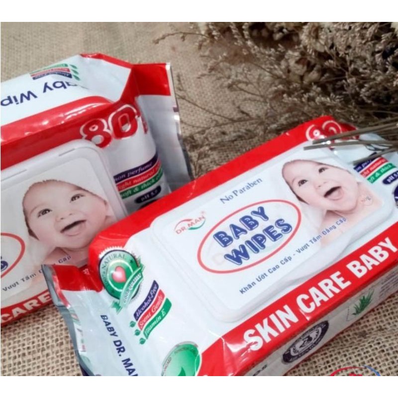 Hộp 80 Khăn Giấy Ướt Baby Wipes 80g