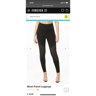 Quần tập F21 Mesh Panel Leggings