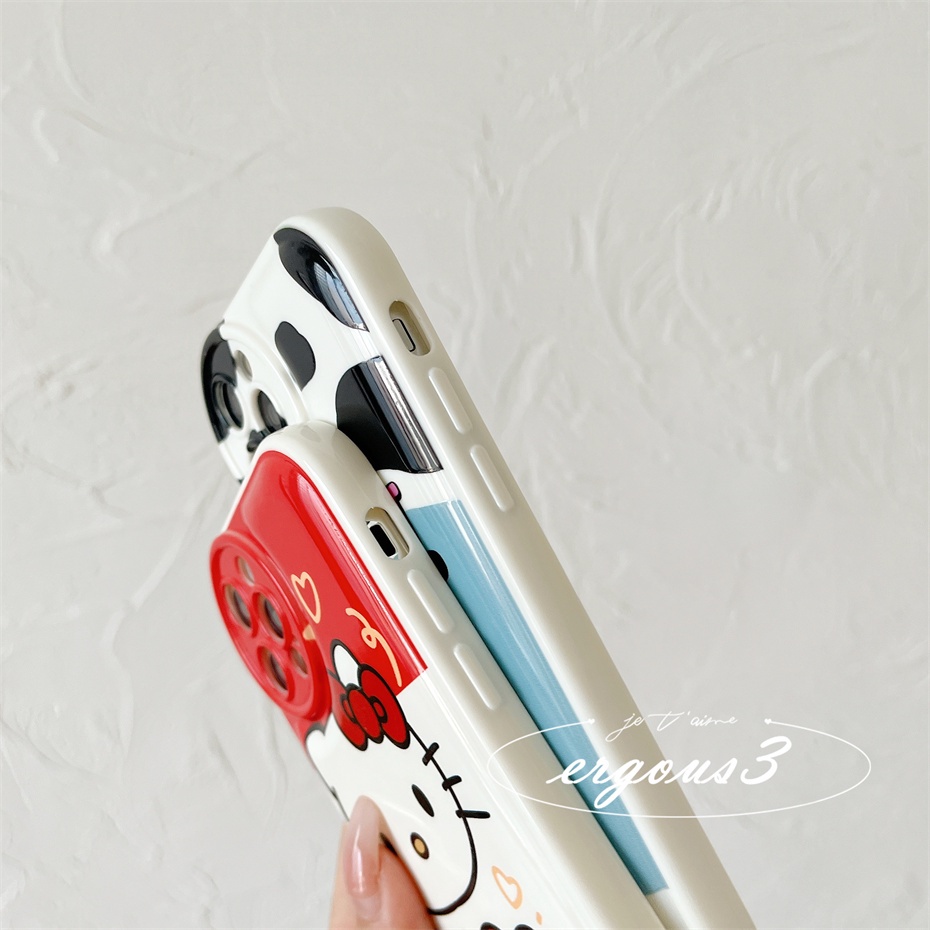 Ốp Điện Thoại Mềm Họa Tiết Mèo Kitty Dễ Thương Cho iPhone 14 13 12 11 Pro Max SE2020 X XR Xs Max 7 8 Plus