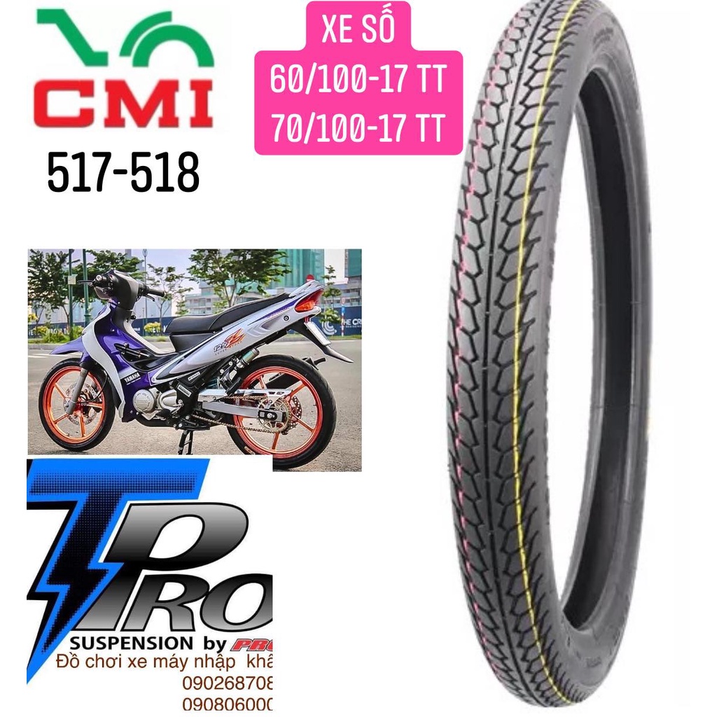 Vỏ Lốp Camel Thái gai 517 518 ( có xài ruột)60-90/17 &70-90/17 CAMEL CMI _ cameltire