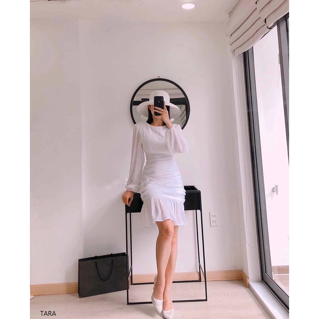 Đầm body nhún thân tay dài Tara dress - Đầm body đuôi cá đi tiệc (kèm ảnh thật) | BigBuy360 - bigbuy360.vn