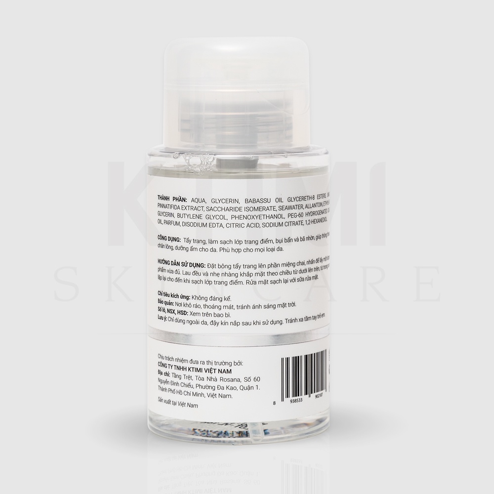 Nước tẩy trang KTIMI Makeup Remover - Làm sạch sâu cho da nhạy cảm