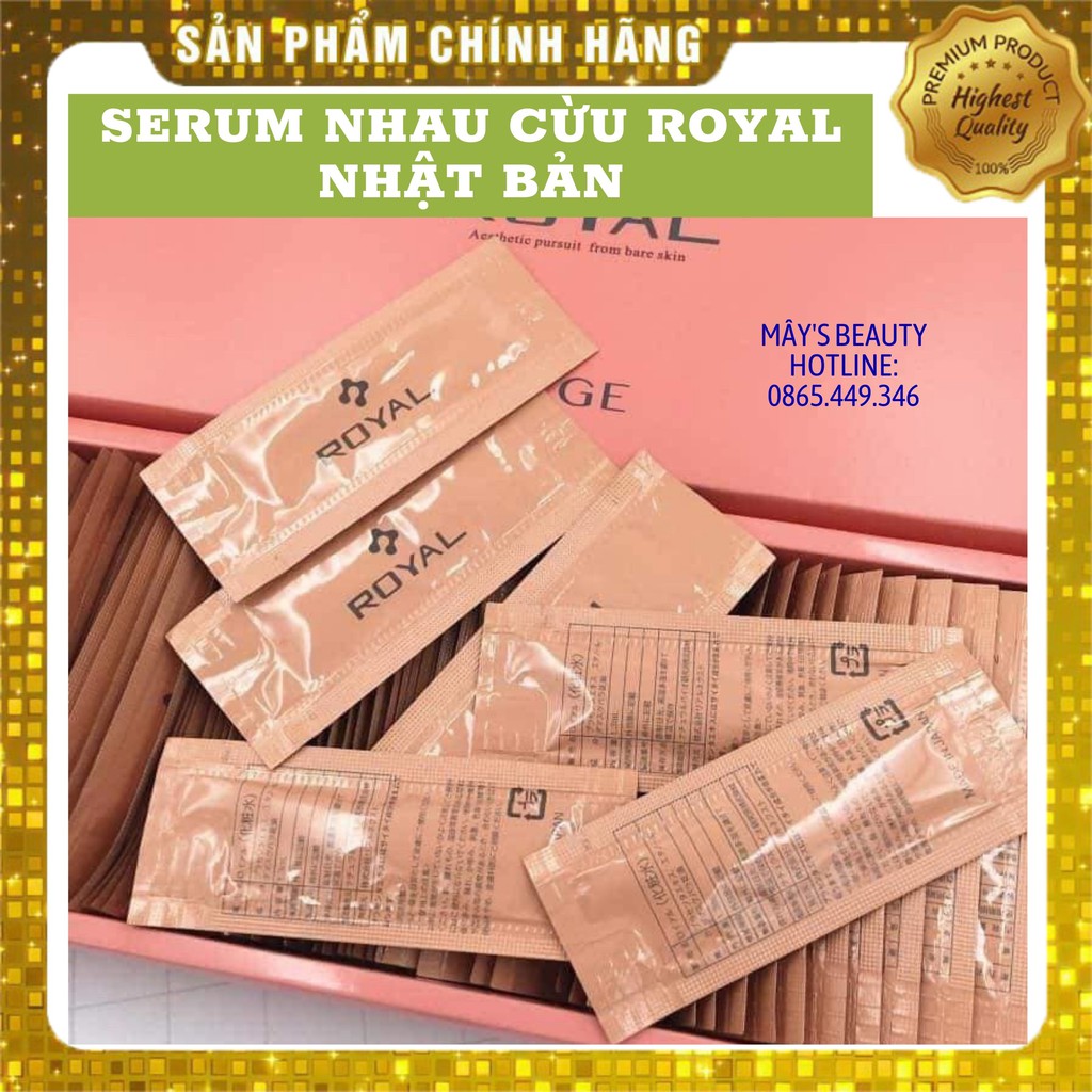 Mặt Nạ Nhau Thai Cừu 💚Hàng Chuẩn Auth💚 Mặt Nạ Royal Nhật Bản Dưỡng Trắng Chống Lão Hóa, 1 Gói (Mua 90 Gói Có Kèm Hộp)