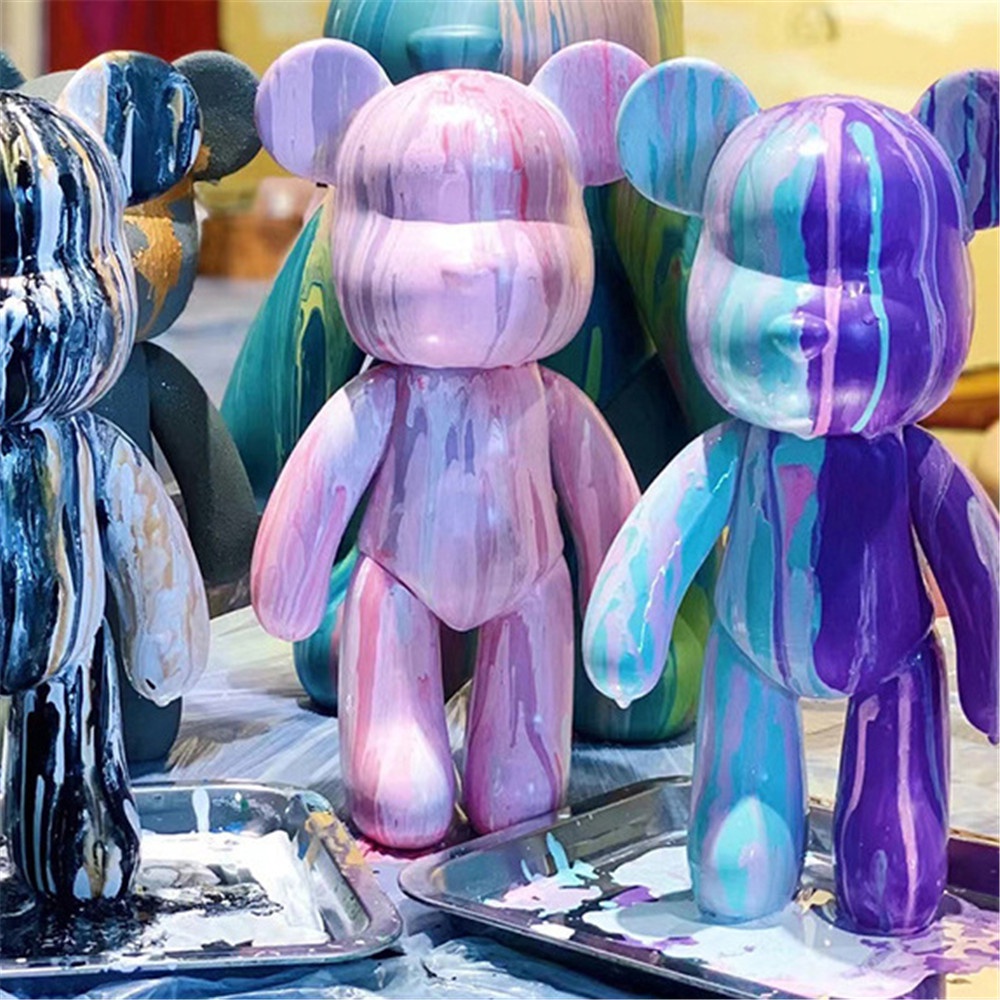 Móc Khóa Hình Gấu Graffiti Diy Dễ Thương Sáng Tạo